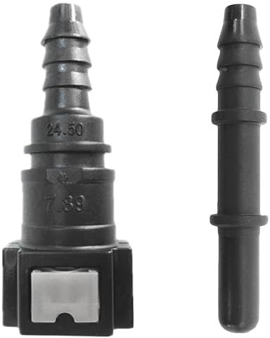 2pcs Raccord durite Essence, Connecteur de Tuyau de Carburant Droit Femelle,7.89 Tuyau de Ligne de Carburant Raccord Rapide id6 Raccord Rapide Traversant Raccord de Voiture