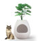 FURPAL multifunktionale katzenklo mit Deckel und Blumentopf Design - Mit praktischen Plastiksohlen, für die meisten Katzen geeignet, die ideale Wahl für Apartments und Büros, Upgrade-Version weiß