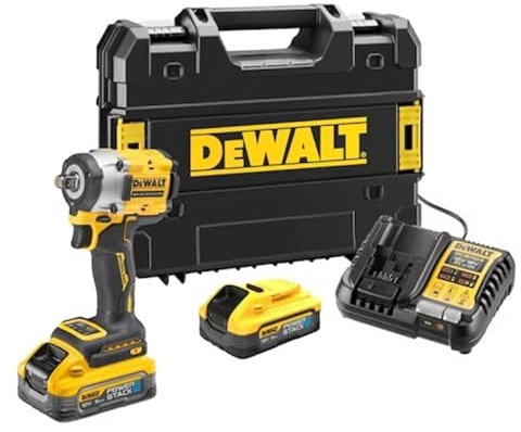 DEWALT - Boulonneuse à chocs 1/2'' 18V XR BRUSHLESS + 2 batteries + chargeur + coffret T-STAK - DEWALT - DCF921H2T-QW