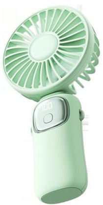 Lanko Folding Digital Handheld Fan 3600mAh Desktop Mini Fan USB Rechargeable Summer Cooling Fan,Mint Green
