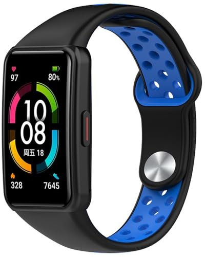 Breathable Ersatzarmband für Huawei Band 6 / Band 6 Pro/Band 6 NFC, Sport Armband Uhrenarmband, Silikon Armbänder für Honor Band 6