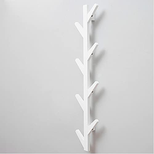 Porte-manteau mural en bambou avec crochets pour rangement d'entrée