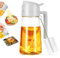 PLACHIDAY Ölsprüher, 2 in 1 Lebensmittelqualität Öl Mister Sprühflasche, 470ml/16oz Olivenöl Sprühflasche für Kochen, weiß