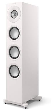 KEF Q11 Meta Altavoces de Suelo pasivos HiFi, Blanco Satinado | Música | Televisión y Home Cinema | Gaming | Reflector de Graves tridireccional | Transductor Uni-Q 10 cm con Mat | Tres LF 16,5 cm