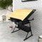 Somanki Zeichentisch mit neigbarer Tischplatte 2 Schubladen und Hocker, Maltisch Erwachsene, Drawing Table, Architekt, Arbeitstisch, Schreibtisch, Zeichenplatte, Zeichenbrett,
