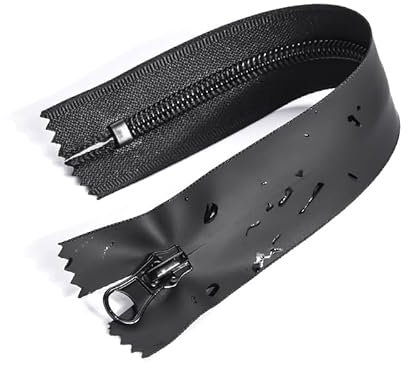 ZIPZSY #5 Cerniera in nylon waterproof, chiusure zip nere per cucito in varie dimensioni, borse, giacca sportiva outdoor, abbigliamento (chiusura lampo a estremità chiusa, 20 cm)