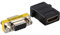 Vga Placa de Pared Blanca 1 Puerto Hembra 1 Puerto Vga Hembra AV Video Conector de Videos