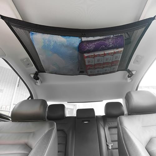 yinjieEUR Auto Dachnetz für Dacia Dokker 2012-2023 2024 2025,Dachgepäckträger Netz Aufbewahrungsnetz für Auto Dach,Gepäcknetz für Dachhimmel Auto Dachnetz Organizer