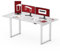 SANODESK QS2 Bureau Assis Debout 180x80cm, Bureau Gaming 2 Moteurs Electrique Double avec 4 Pieds, 4 Emplacements de Mémoire, Fonction de Rappel de Sédentarité, Réglable en Hauteur, Blanc