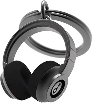 NETPROSHOP Moderner Schlüsselanhänger mit Kopfhörer - ideal für Musikfans, DJs und Musikliebhaber