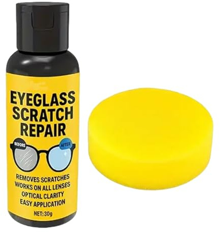 Brillenkratzentferner, 30g glass Kratzer Entferner Für Brillengläser, Spiegel Politur Reiniger, Gläser Objektiv Kratzer Remover, Reparaturflüssigkeit Für Smart Phone, Objektiv Wartung