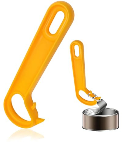 Dosenöffner Senioren Manuell, Ergonomischer Ring Pull Can Opener Aid, Rutschfester Getränkedosenöffner & Deckelöffner, Praktischer Dosenöffner für Senioren Küche Gelb