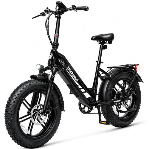 Bodywel F20Pro Bicicletas Eléctricas Adultos, 20x4.0” E-Bike Todo Terreno, Batería 48V 20Ah, Motor 250W, 7 Velocidades, Suspensión Ajustable, Frenos de Disco Doble