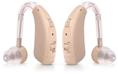 Rechargeable Sound Device for Adults,Digital Reduction and Adjustable Volume,Comfortable Lightweight BTE Design with Type-C Charging