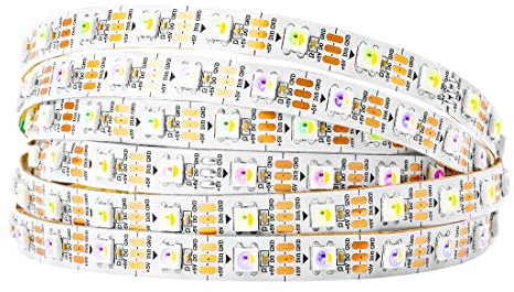 BTF-LIGHTING RGBW RGBCW Kühles Weiß SK6812 (ähnlich WS2812B) 5m 60LEDs/Pixels/m 300LEDs Individuell adressierbar Flexibel 4 farbe in 1 LED Traumfarbe LED Streifen Nicht wasserdicht IP30 DC5V