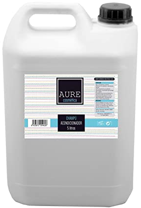 Aure Shampooing Démêlant pour Animaux - Shampooing pour Animaux - avec Vitamines - Démêle et Adoucit - Renforce et Fait Briller - Facile à Appliquer - 5 litres,Blanc