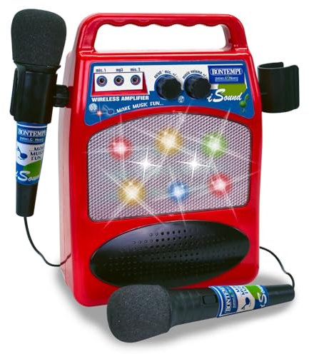 Bontempi | SonicSync - L'Amplificatore Wireless con Doppio Microfono per un Soundcheck Perfetto! 280x260x70 mm