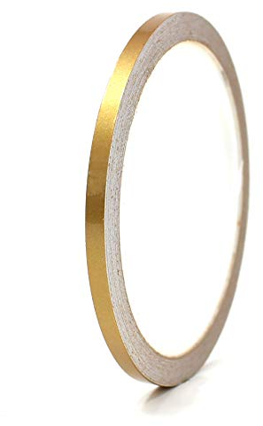 Finest Folia 10 Meter (0,79€/Meter) Zierstreifen Auto Motorrad Boot Modellbau Farbauswahl Dekorstreifen Seitenstreifen Klebestreifen (Gold Glanz, 3mm Breite)