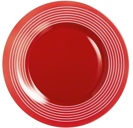 Assiette rouge 25 cm Factory