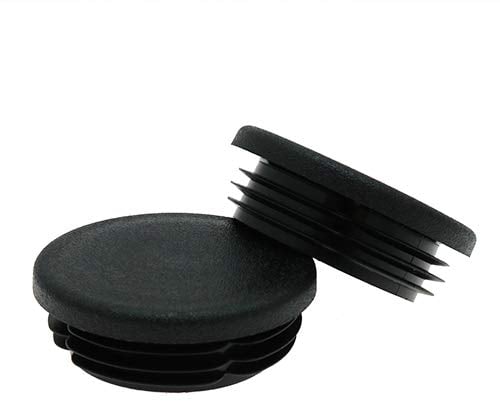 10 Pack Scaffold Round Inserts, Tube Insert, LDPE, Tube End Caps, Pipe Fittings, Plastic Feet (48mm, Black)