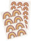 Yabaduu Y004 Regenbogen Wandtattoo Wandsticker Aufkleber für Kinderzimmer Babyzimmer (01 Erdtöne)