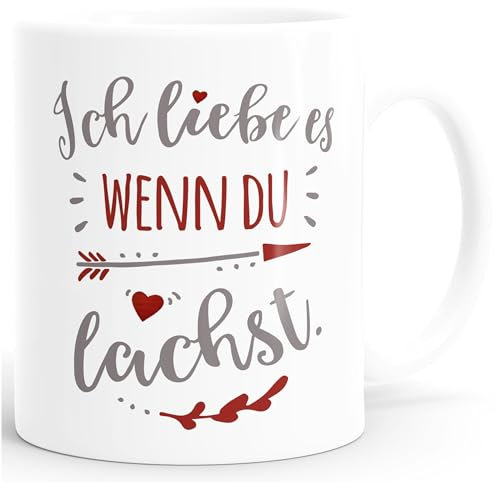 Moonworks® Kaffee-Tasse Panda Ich Deins Du Meins Wir Eins Liebes-Geschenk Valentinstag Liebesbeweis Liebeserklärung Wenn du lachst. weiß Keramik-Tasse
