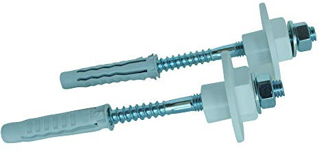 SOMATHERM FOR YOU - Jeu de 2 fixations support lavabo pour paroi pleine - Rondelle excentrée 10x100 - coloris aléatoire