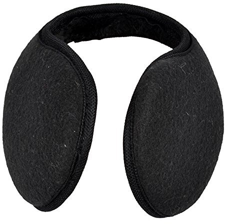 PULABO Cache-oreilles unisexe en peluche épaisse et chaude - Pour homme et femme - Noir - Qualité supérieure