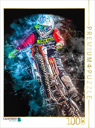 CALVENDO Puzzle Motocross 1000 Teile Puzzle hoch | Lege-Größe cm Foto-Puzzle für glückliche Stunden