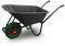 BITUXX Schubkarre 100L Schubkarren Schiebkarre Scheibtruhe Bauschubkarre mit PVC Wanne und Luftreifen bis 250kg (Schubkarre mit PVC Mulde Schwarz und PU Rad Grün)