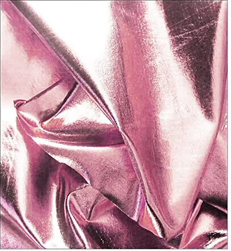 Lycra Stoff Meterware - metallic Dekostoff, Kostümstoff (Altrosa)