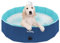 Piscina Plegable para Perros para Perros, Piscina Acolchada para Perros, portátil para baño de Perros, Piscina de plástico Grande y Dura para niños (Azul Marino, 80 x 20 cm)