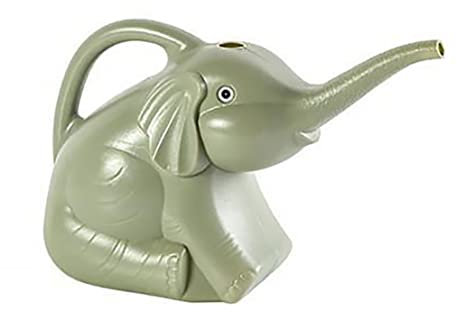 2pcs Elephant Watering Cans Small Novelty Animal Pots Plastic Decorative for Indoor Garden Plants Flowers (Matcha Green)