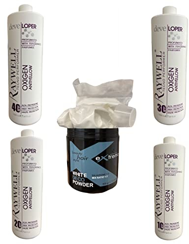 Mito Raywell & extremo Blondierung-Set besteht aus: 1 Liter Creme Oxydant 3 Prozent, 6 Prozent, 9 Prozent oder 12 Prozent + 1x500 g Blondierung - Made in Italien (6 Prozent )