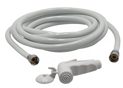 wellenshop Duschkopf mit Brauseschlauch, Duschschlauch 2,5m & 5m mit Brausekopf f. Boot Wohnmobil Wohnwagen Größe 5 m