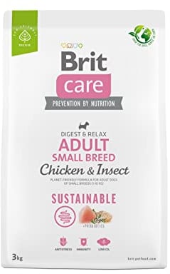 BRIT Care Dog Sustainable Adult Small Breed Chicken & Insect - dry dog food - 3 kg
