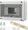 Coffret Electrique Etanche Exterieur IP65, 8 Modules avec Terminaux et Rails Intégrés Boîte à Fusibles Distributeur en Saillie, Boite de Boitier Armoire de Contrôle, avec Porte Transparente