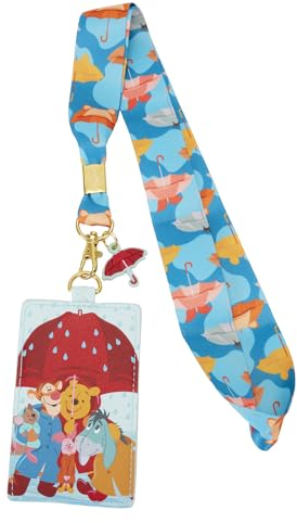 LOUNGEFLY Disney Winnie The Pooh and Friends Rainy Day Lanyard