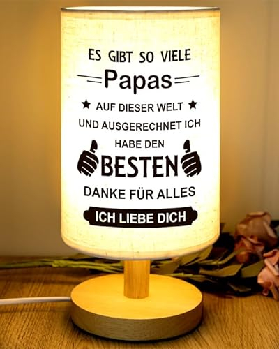 PRSTENLY Papa Geschenk Geburtstag, Beste Papa Tischlampe Geschenke für Männer, Geburtstagsgeschenke für Papa, Vatertagsgeschenk Ruhestand Geschenk Papa Geschenke von Tochter Sohn