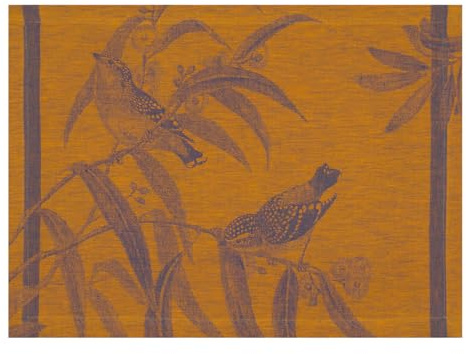 Le Jacquard Français 28260 Tischsets (2X Set) Voliere Nocturne 38x54 cm Leinen
