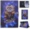 CXTCASE Hülle für Samsung Galaxy Tab A9+/A9 Plus (SM-X210/SM-X215/SM-X216B) 11.0, Schutzhülle Cover Case mit Standfunktion für Samsung Galaxy Tab A9+, Eule