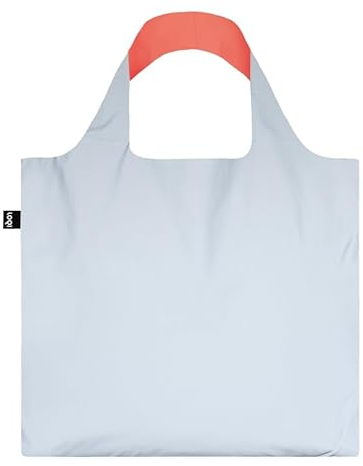 Generico LOQI Einkaufstasche Reflective Neon Dark Orange Recycled 50 x 42 cm OEKO-TEX, silber