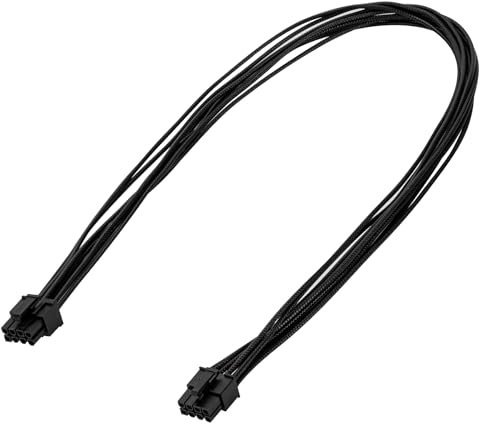 PCIE Kabel für Seasonic, PSU 8pin Stecker auf GPU PCIe 8pin (6+2) Stecker Stromversorgung ummanteltes Verlängerungskabel mit Kabelkämmen für Seasonic Modular Power Supply (65cm)