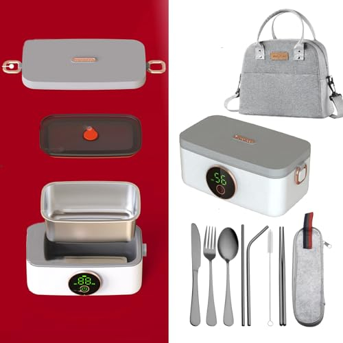CHONGHAN Contenitore termico per alimenti caldi, 16000 mAh, batteria senza fili, capacità 1000 ml, impostazione opzionale a 6 velocità, facile da pulire, per adulti, bambini, lavoro