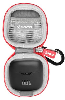 RLSOCO Hartschalen-Schutzhülle für JBL Tune Flex/Tune Flex 2 True Wireless Noise Cancelling Earbuds – Rot (nur Hülle)