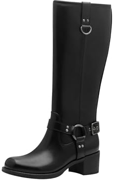 MARCO TOZZI Damen Hohe Stiefel mit Absatz Kniehoch mit Blockabsatz
