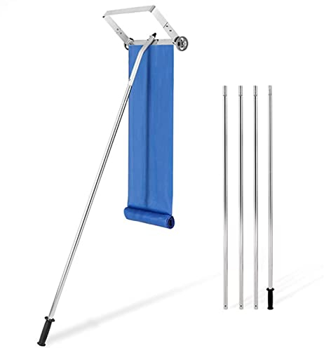 Herramienta de eliminación de rastrillo de Nieve para Techo, rastrillo de Techo para eliminación de Nieve con Marco de Aluminio, con Rueda, Mango Antideslizante extendido Ajustable, Pala Liviana