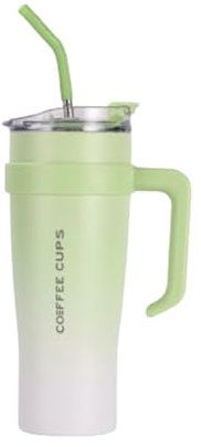 40 onzas 1182ml Cup Vaso c on Tapa y Pajita - Quencher H2.0 FlowState - Vaso de Acero Inoxidable Aislado al vacío con Tapa y pajilla, para Agua, té Helado o café,