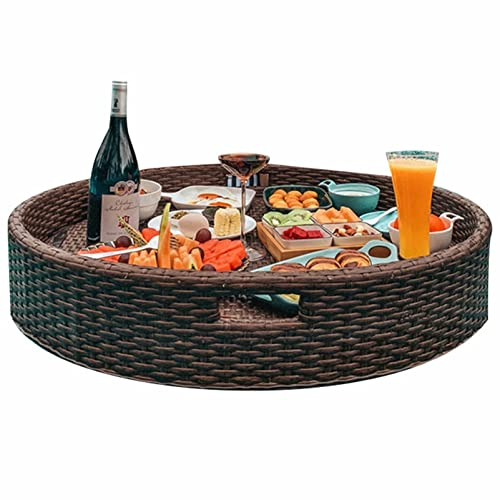 Bandeja Flotante Piscina Flotante de la Bandeja de la Mesa,Ratán Tejido Bandeja de Servir,Piscina Flotadores para los Adultos Que para los Bancos de Arena, Spas, Baño, Y Partes | Bandeja Flotante,Mar