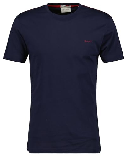 GANT Men's Contrast Logo SS T-Shirt, Rich Blue, M